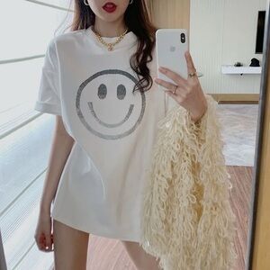 New oversized smiley face tshirt